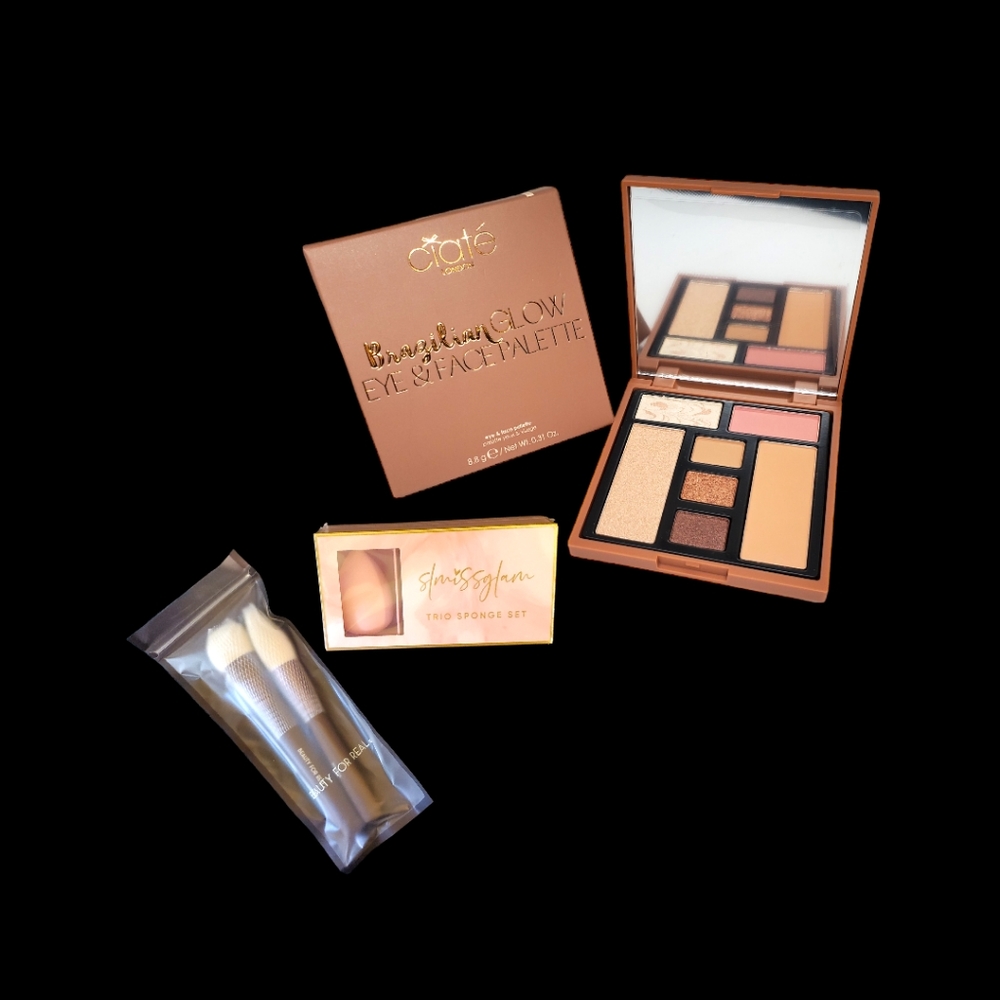 Ciate London Brazilian Glow Eye & Face Palette + Slmissglam Trio Sponge Set